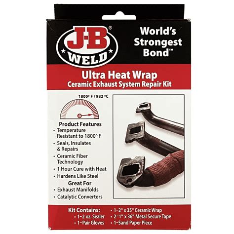 WaterWeld will plug or seal leaks and patch holes and cracks in almost anything. . Jb weld ultra heat wrap instructions